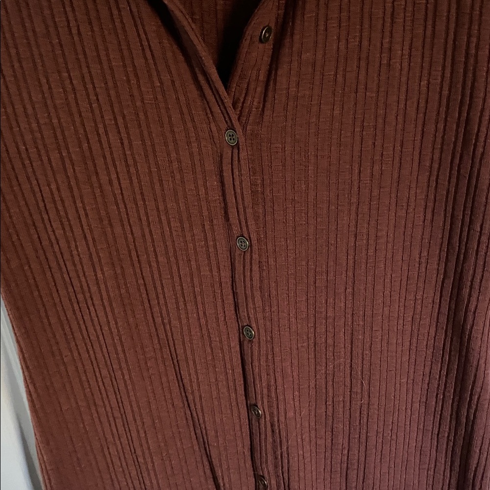 Wild Fable Ribbed Brown Top - Picture 3 of 3